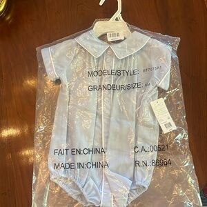 Samara Blue toddler Romper 6 months new